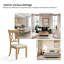 Amoz Solid Wood Cross Back Side Chair-532630717