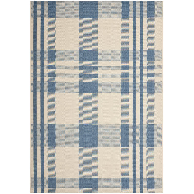 Andish Plaid Indoor / Outdoor Area Rug