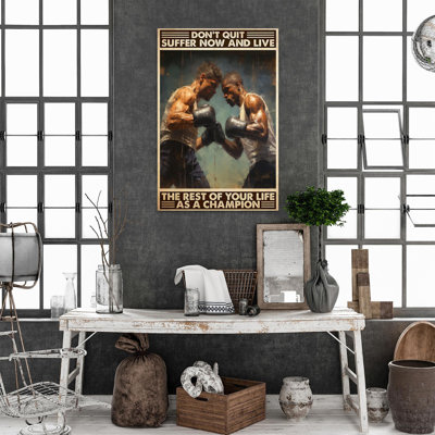 Boxing As A Champion - 1 Piece Rectangle Graphic A " Boxing As A Champion "