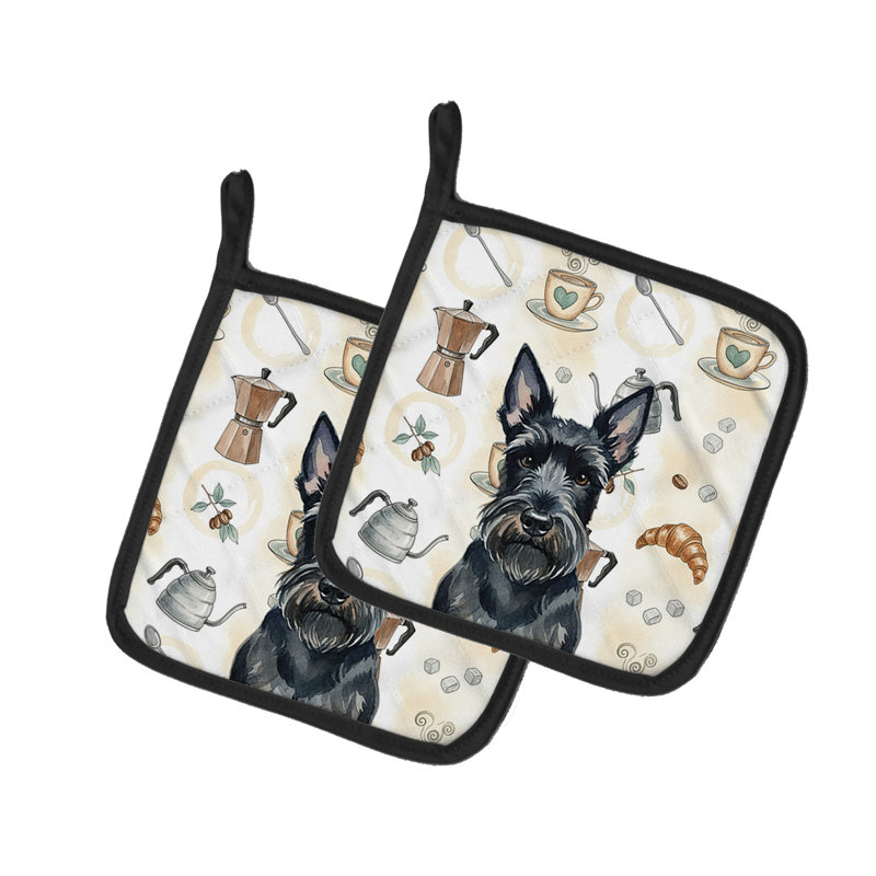 Paire de porte-pots Scottish Terrier