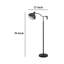 Lampe sur pied 56 po avec abat-jour réglable en forme de cage Loga, fer noir