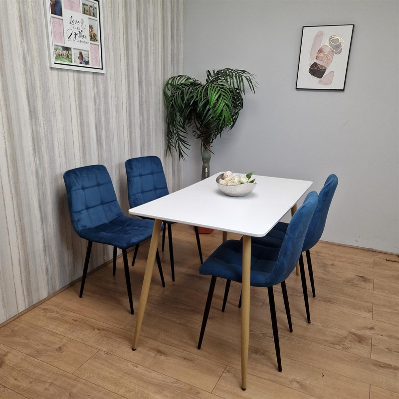 Satilla 4 - Person Dining Set, White