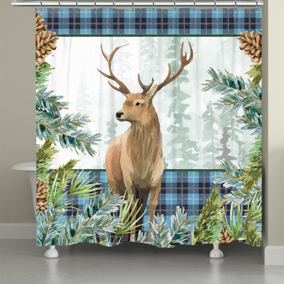 Rideau de douche Woodland Christmas Deer