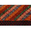 Tapis orange rayé / gris / brun en laine noué à la main 3 pi 2 po x 4 pi 10 po Laudalino
