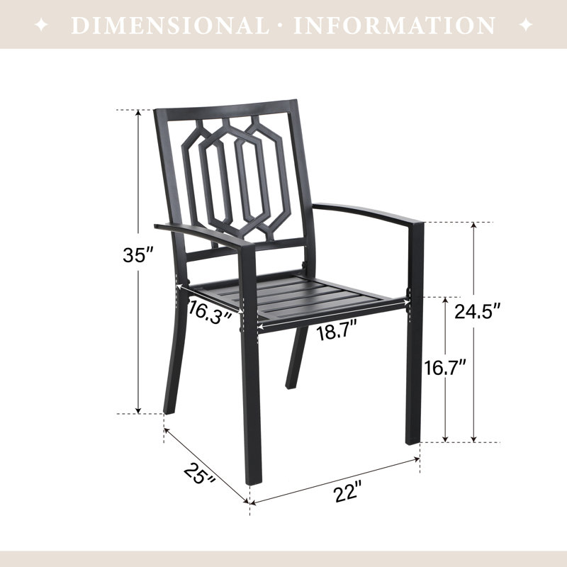 Stacking Patio Dining Armchair
