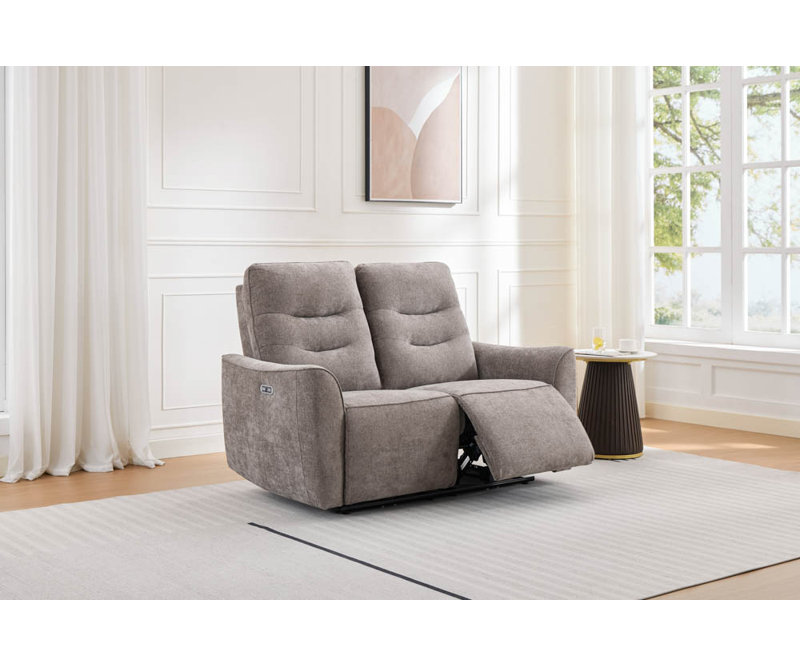 Cupar Electric Power Fabric Reclining Sofa , 2