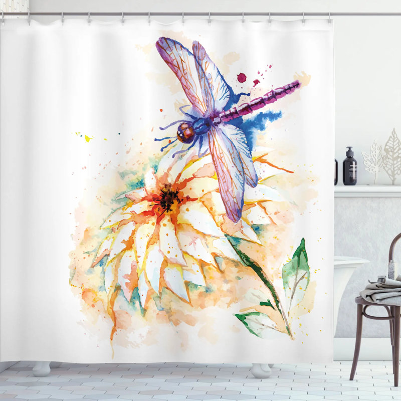 Shower Curtain with Hooks Included, 75" H x 69" W