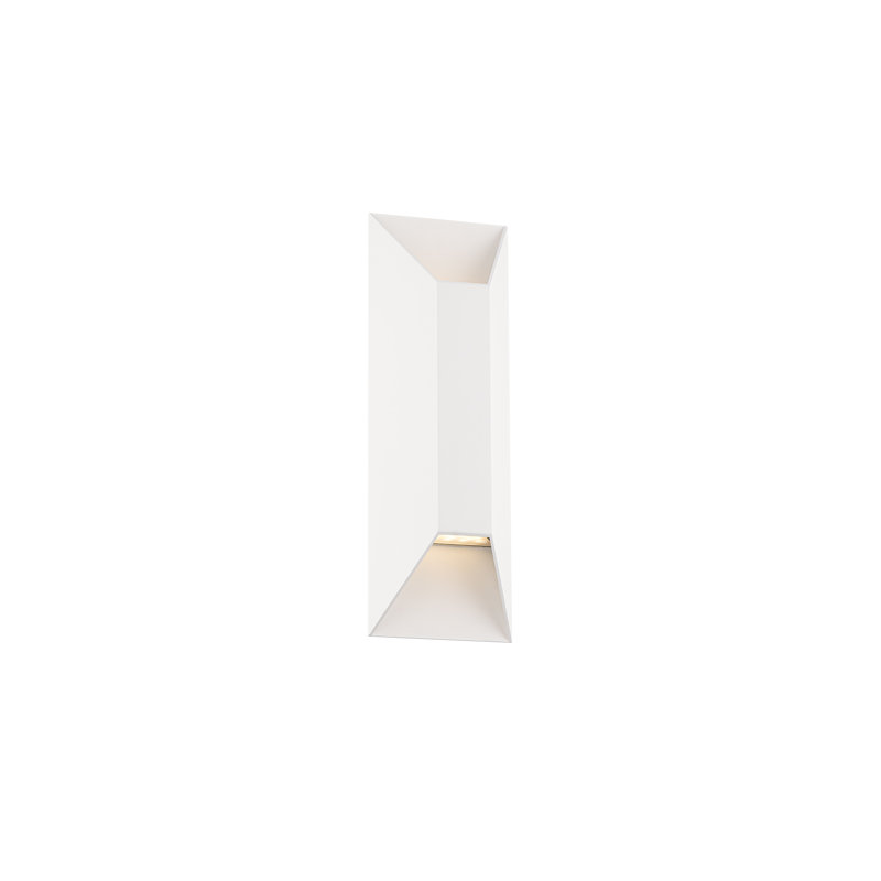 Applique murale encastrée à intensité variable à 2 lumières DEL Maglev, Blanc, 3500K, H 16 po x l 5,5 po x P 3,625 po