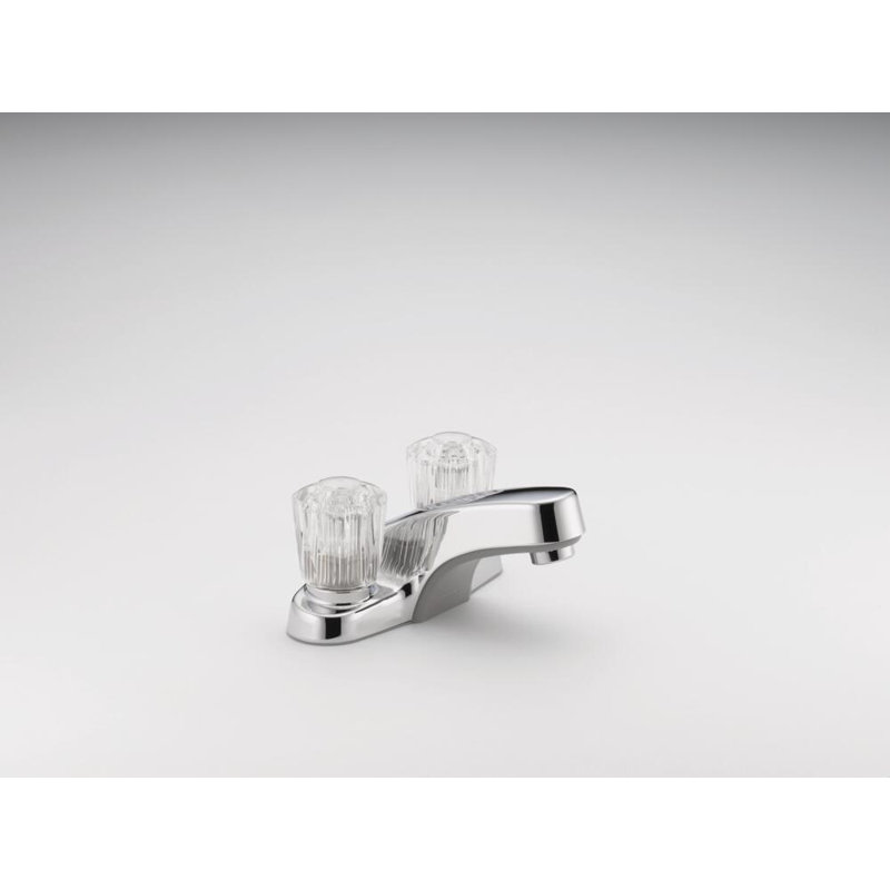 2-handle Bathroom Faucet, With Plastic Pop Up Drain