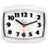 Modern & Contemporary Analog Electric Tabletop Clock with Alarm in White