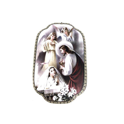 Plaque fille saint communion Loyola