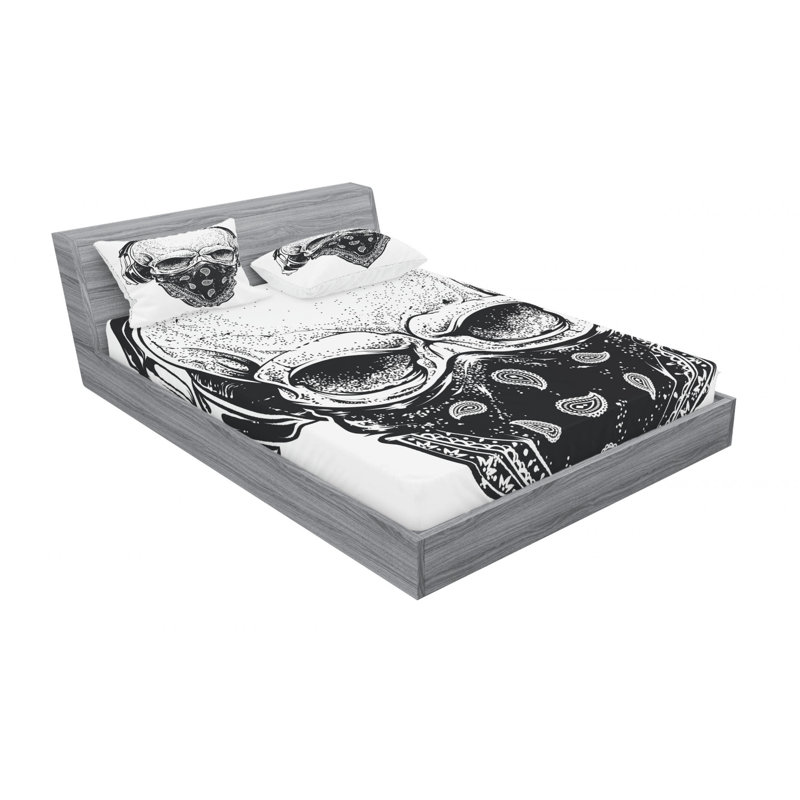 Ensemble de draps Gothic, Ensemble de draps pour lit double avec un drap-hou