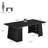 63" Long Black Executive Desk with Hidden Storage for Home Office