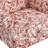 Duward Paisley Brown Linen Upholstered Wingback Accent Chair with Rolled Arm and Solid Wood Leg-1428355992