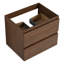 Meuble-lavabo de style moderne de 24 po avec grain de bois, design flottant et tiroir à fermeture en douceur - Élégant et fonctionnel en chêne brun, glissade lisse aux 2/3 rallonges facile à entretenir