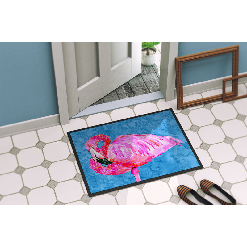 Paillasson d’intérieur antidérapant flamant rose Englert, Rectangle 1 pi 6 po x 2 pi 3 po