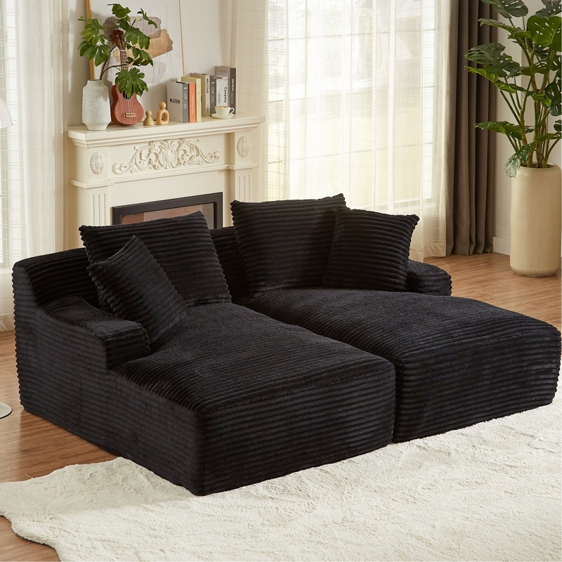 Canapé-lit Fluffy Modern, Black