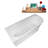 67" Streamline Soaking Freestanding Tub and Tray With Internal Drain-101697902