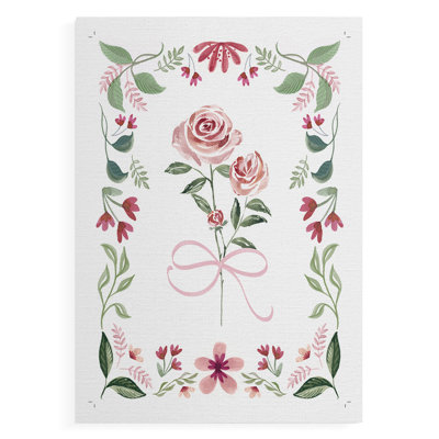 Jolie en rose - impression sur toile seulement - non encadrée
