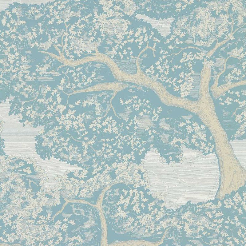 Eternal Oak Wallpaper, Sky Blue/First Light