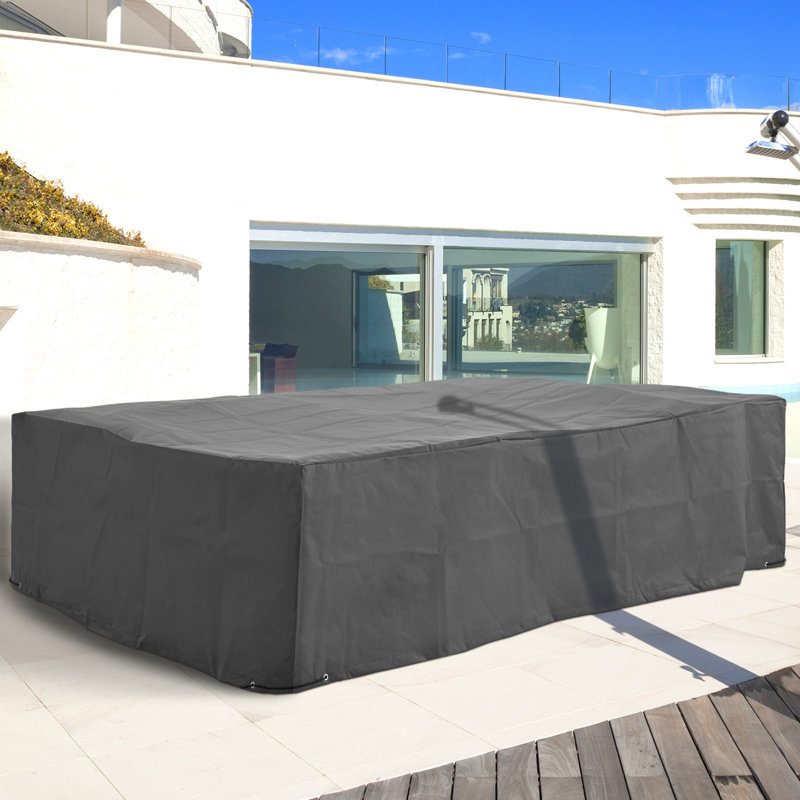 Gray Weatherproof Outdoor Patio Sofa Cover
