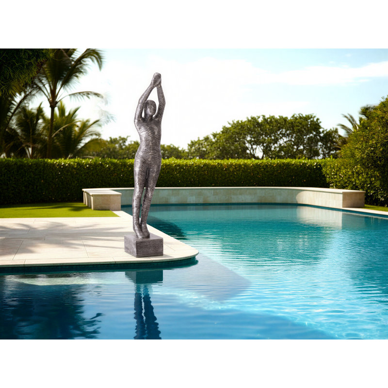 Aluminum Standing Diving Statue