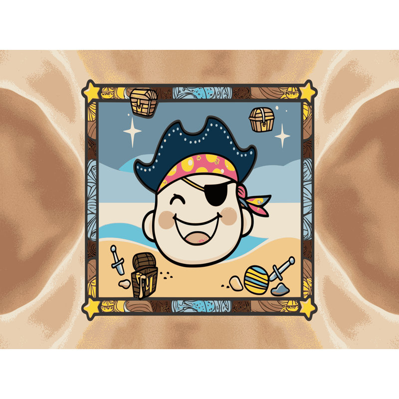 Tapis pour enfant Gorlest Pirates Ocean, Rectangle 5 pi x 7 pi
