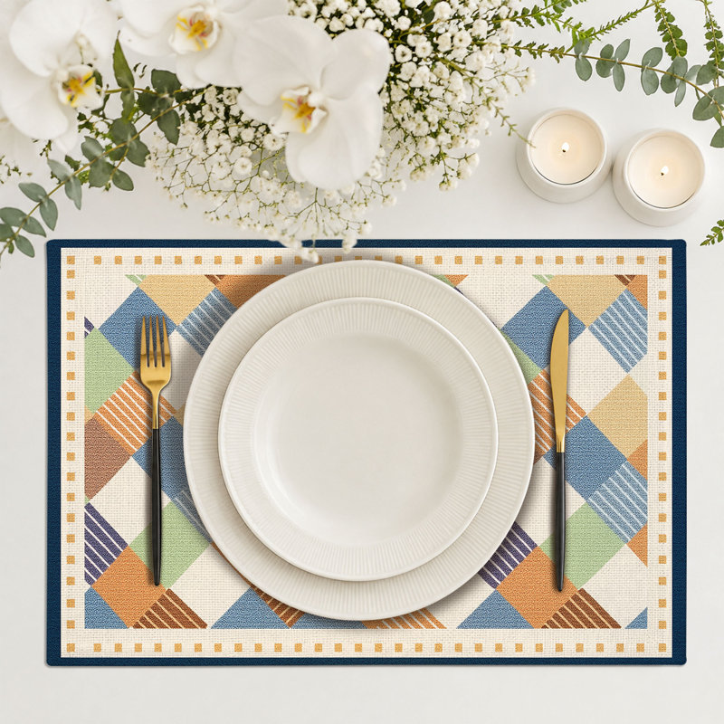 Polyester Rectangle Dining Table Placemat