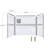 White Poly Tub and Shower Surround with Tan Design Strip and Accessories up to 48Dx96Wx48Dx96H-50138305