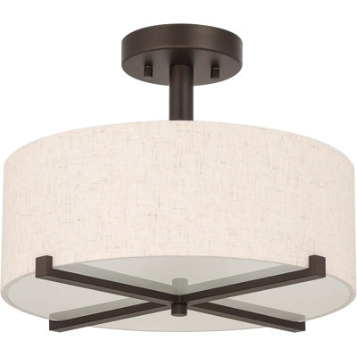 Fabric Semi Flush Mount