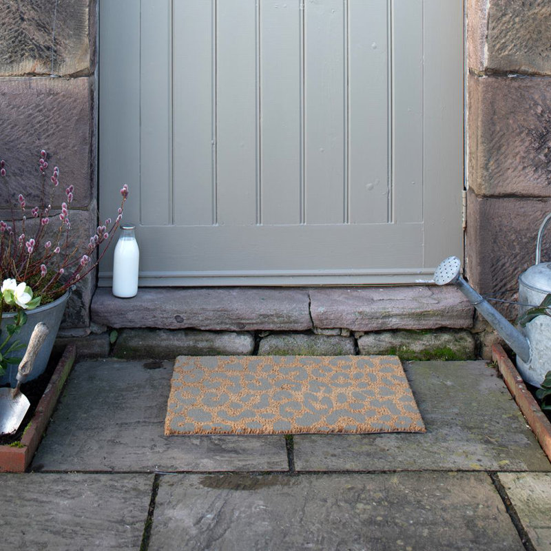 Aviana Non-Slip Indoor Doormat, Yellow/Grey, Rectangle 60 x 40cm