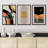 Mid Century Modern Boho Moon Tropical Plants Vintage  Decor Framed Canvas 3 Pieces Print Wall Art-70252409-70252416