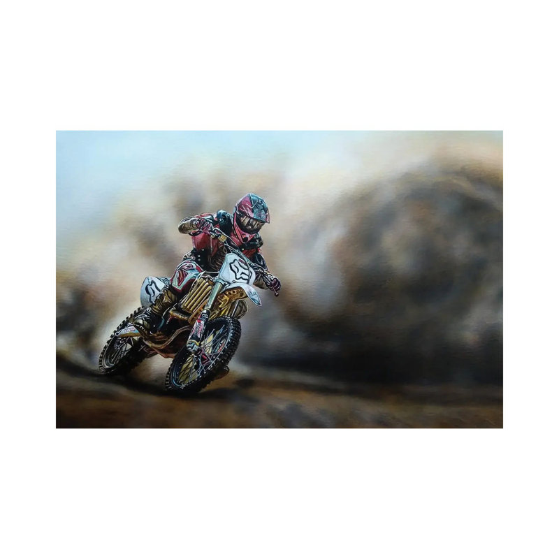 The Race 1 Piece Wrapped Canvas Painting, 20.32 cm H x 30.48 cm W