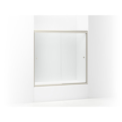 Finesse 54.63"-59.63" W x 58.06" H Bypass Frameless Shower Door with CleanCoat® Technology