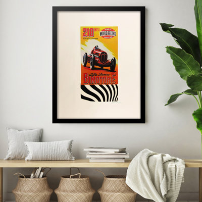 «Vintage Alfa Romeo Bimotore 1935», impression encadrée