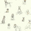 Rouleau de papier peint L 33 pi x l 21 po Ashford Toiles Dog's Life