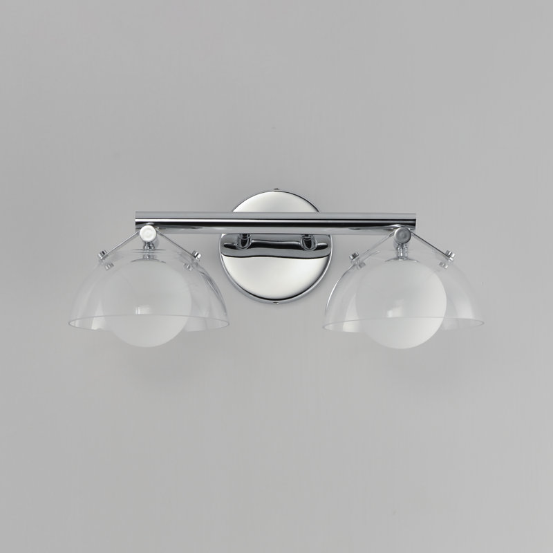 Domain 1 - Light Armed Sconce, Clear, 2, Polished Chrome
