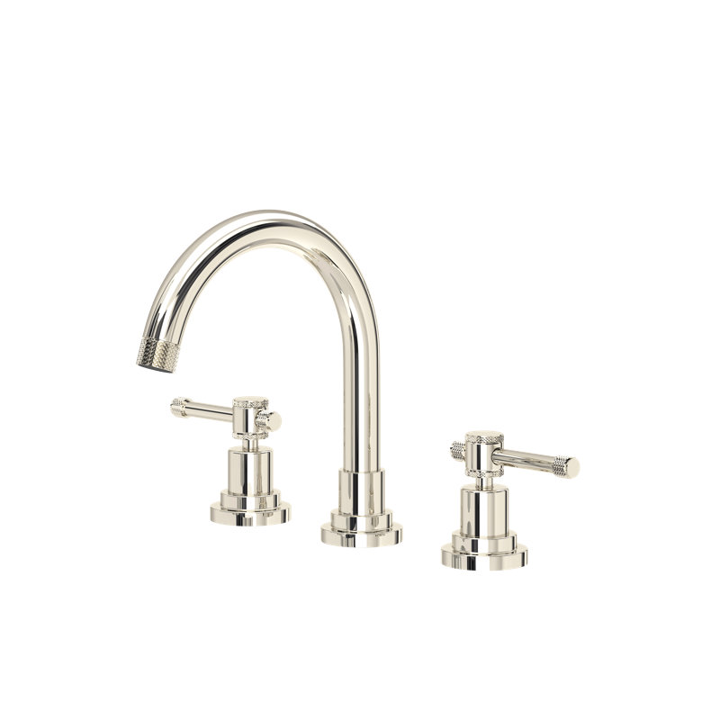 Campo Widespread Bathroom Faucet with C-Spout, Polished Nickel
