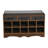 Meshea Entryway Storage Bench with 3 Dark Grey Drawers 10 Shoe Compartments and Cushioned Seat-66751729