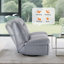 Chaise d'appoint pivotante et berçante en similicuir-896893762