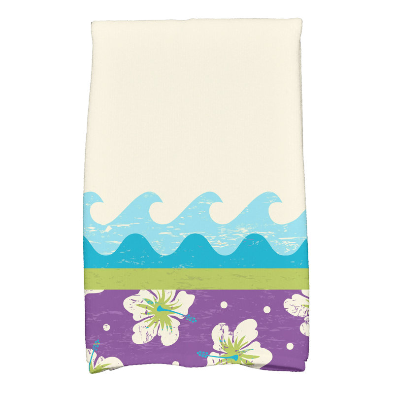 Willem Floral Tea Towel Kitchen Towel, Purple