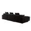 Canapé d'angle profond surdimensionné, canapé modulaire en boucle noire, salon moderne-1203541585