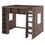 Wooden Loft Bed With Storage Shelves-376085801