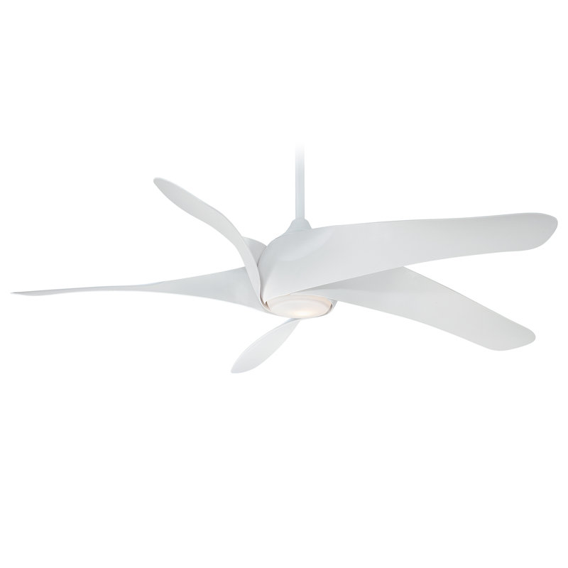62" Artemis™ 5 - Blade Standard Ceiling Fan with Remote Control and Light Kit Included, White
