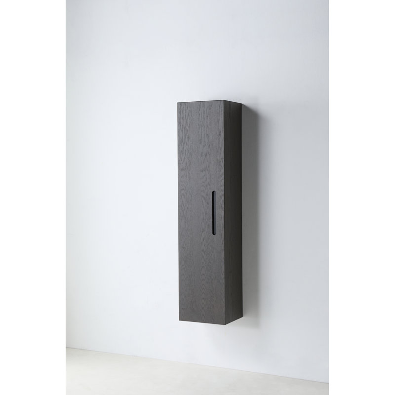 Boler 13" Wall Mounted Side Cabinet, Charcoal