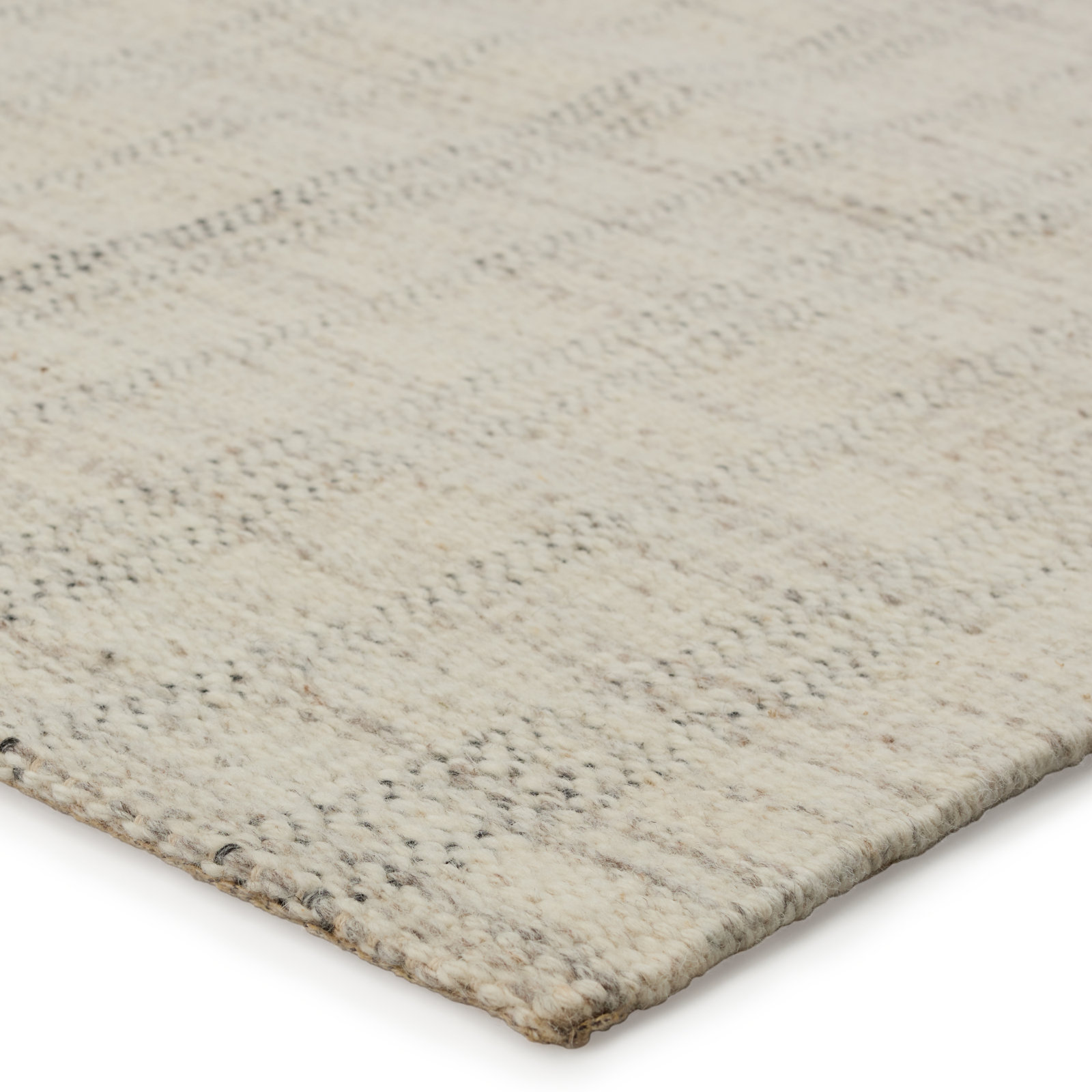 Ginevra Handmade Striped Area Rug , Rectangle 10' x 14', Cream/Black