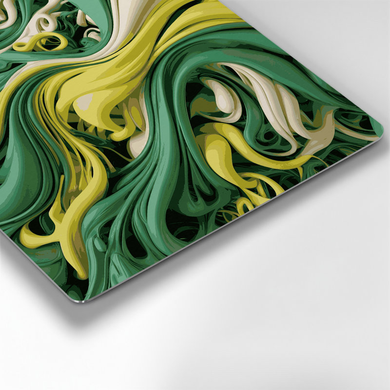 «Biomorphic Abstraction 58», art mural en métal vert, H 12 po x l 12 po