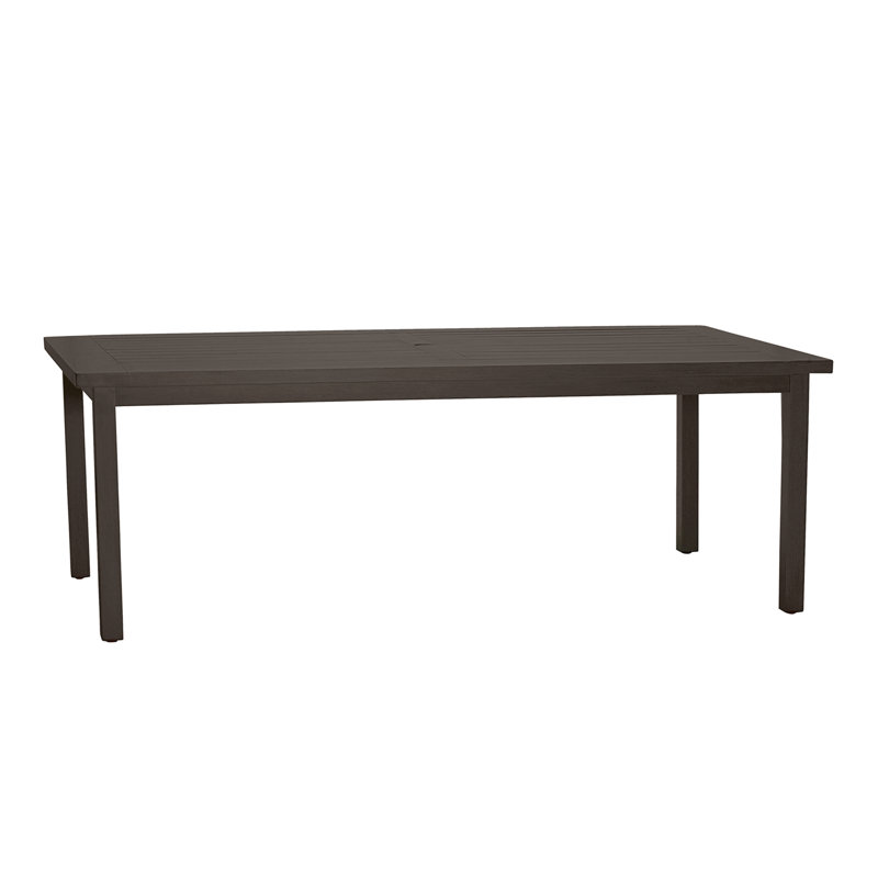 Club Aluminum Outdoor Dining Table, Mahogany