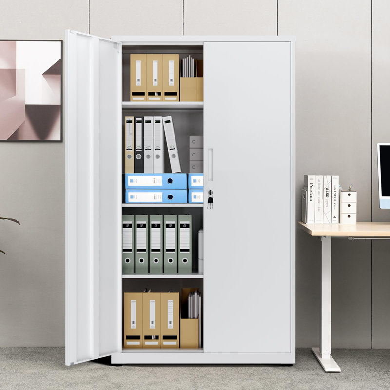 2 -Door Storage Cabinet, White