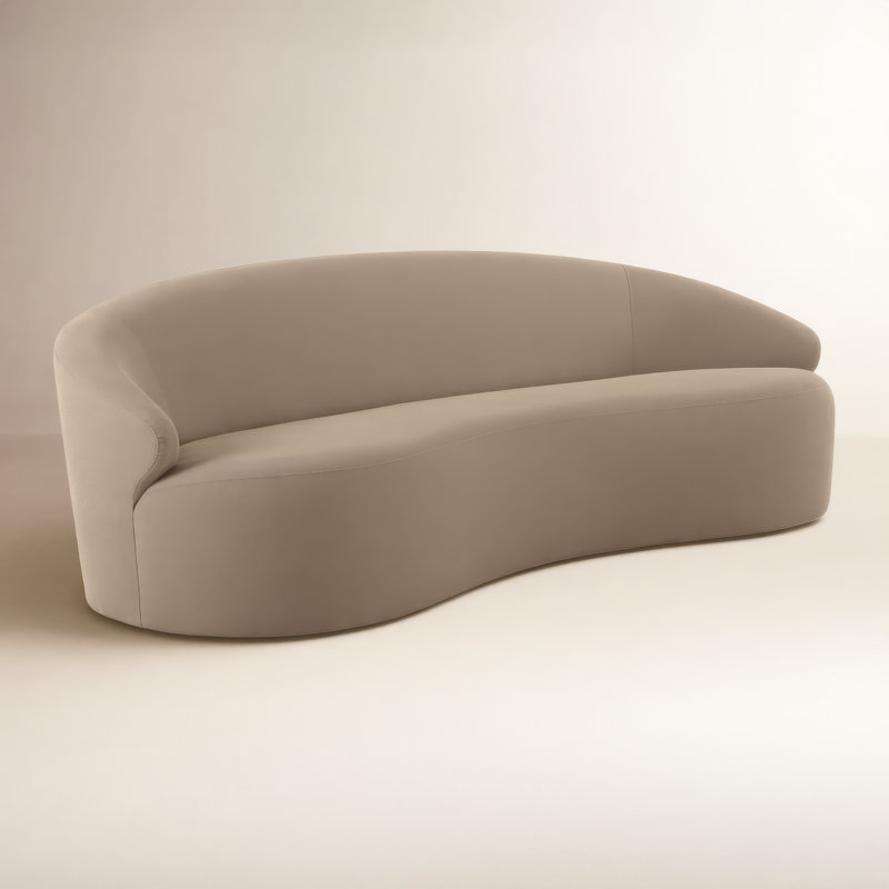 Ashton 100'' Upholstered Sofa, Taupe Performance Basketweave